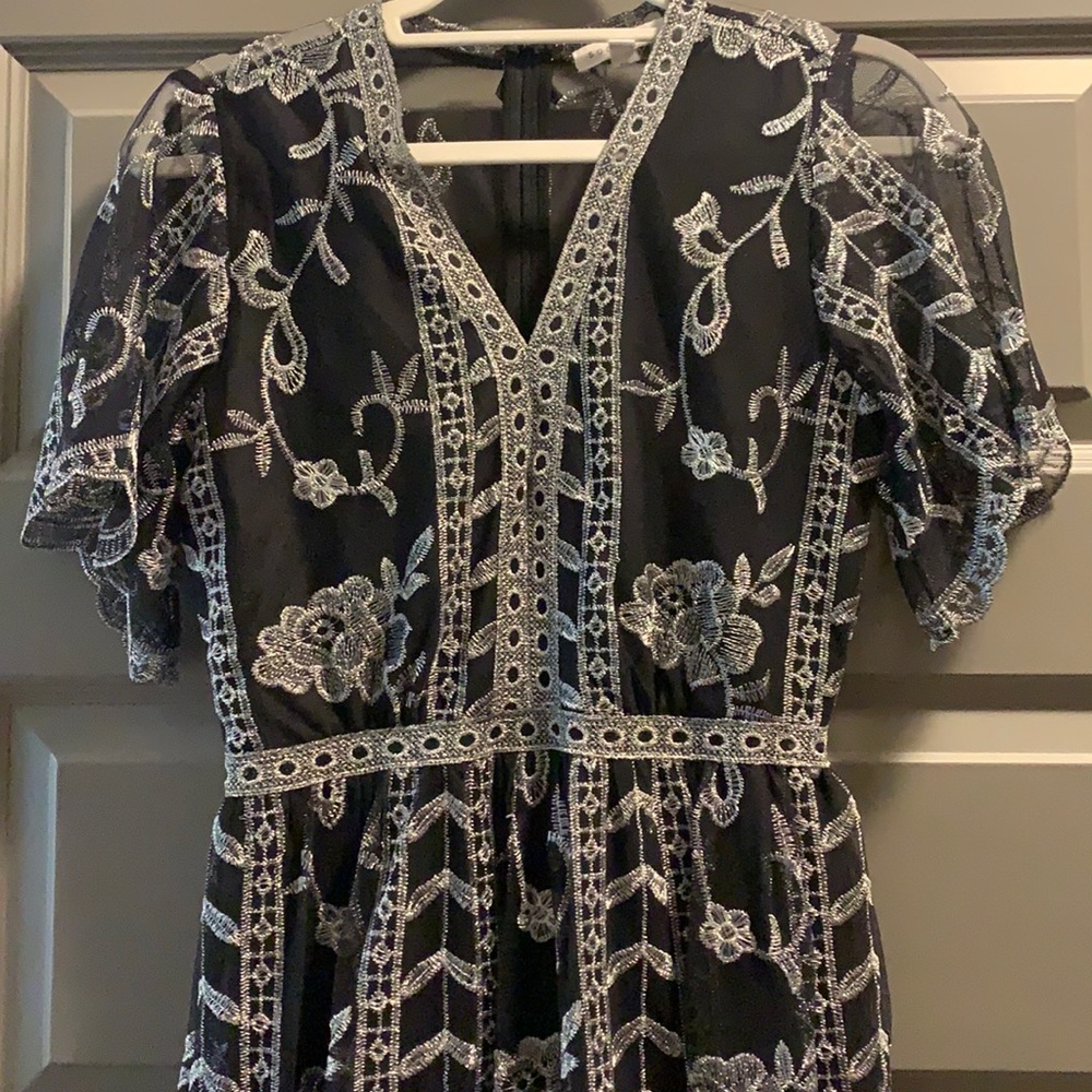 Sexy Silver Lace Dress